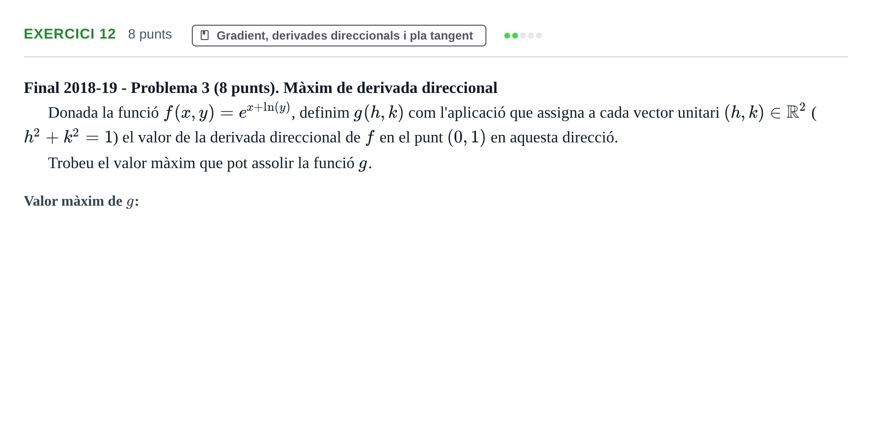 Enunciado: Problema 12 · Matemàtiques Ii UPF 2012