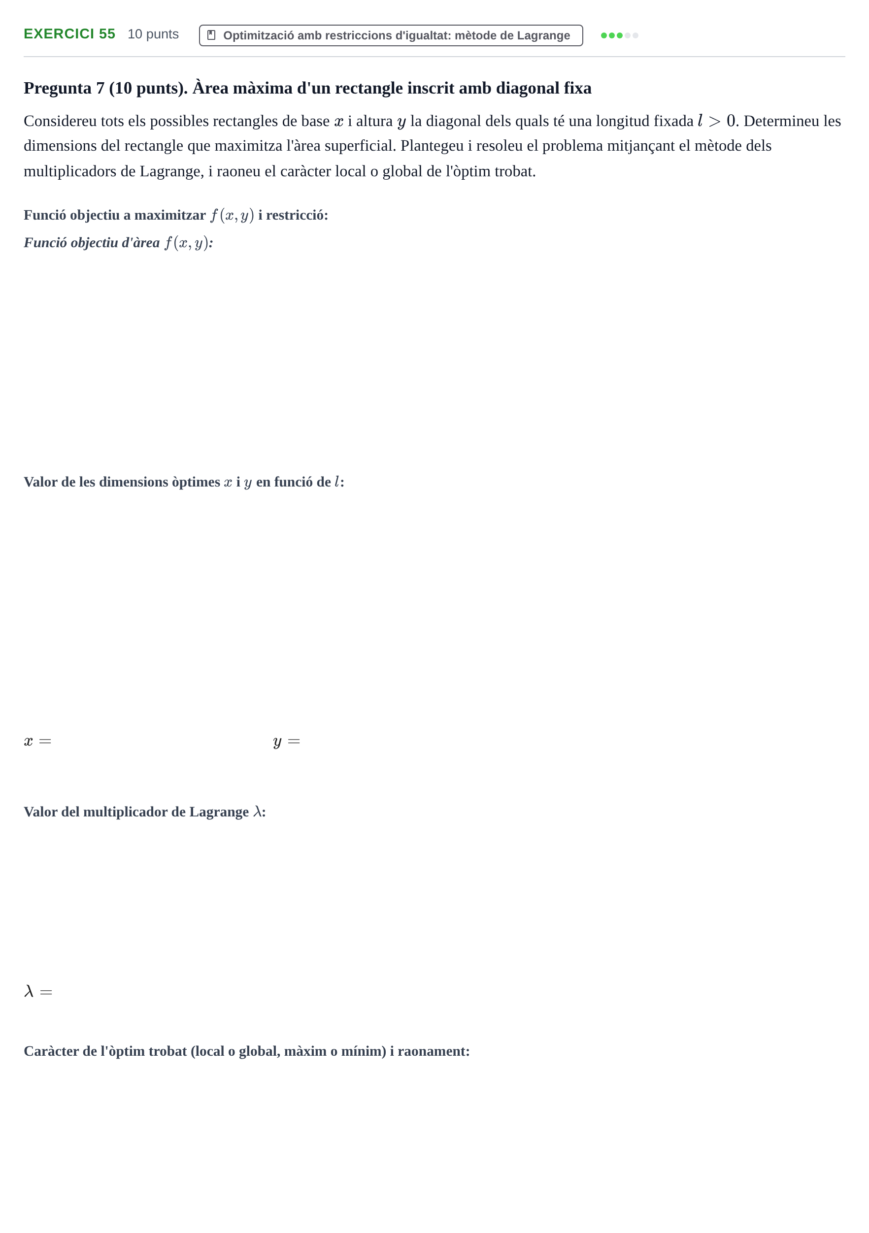 Enunciado: Problema 55 · Matemàtiques Ii UPF 2012