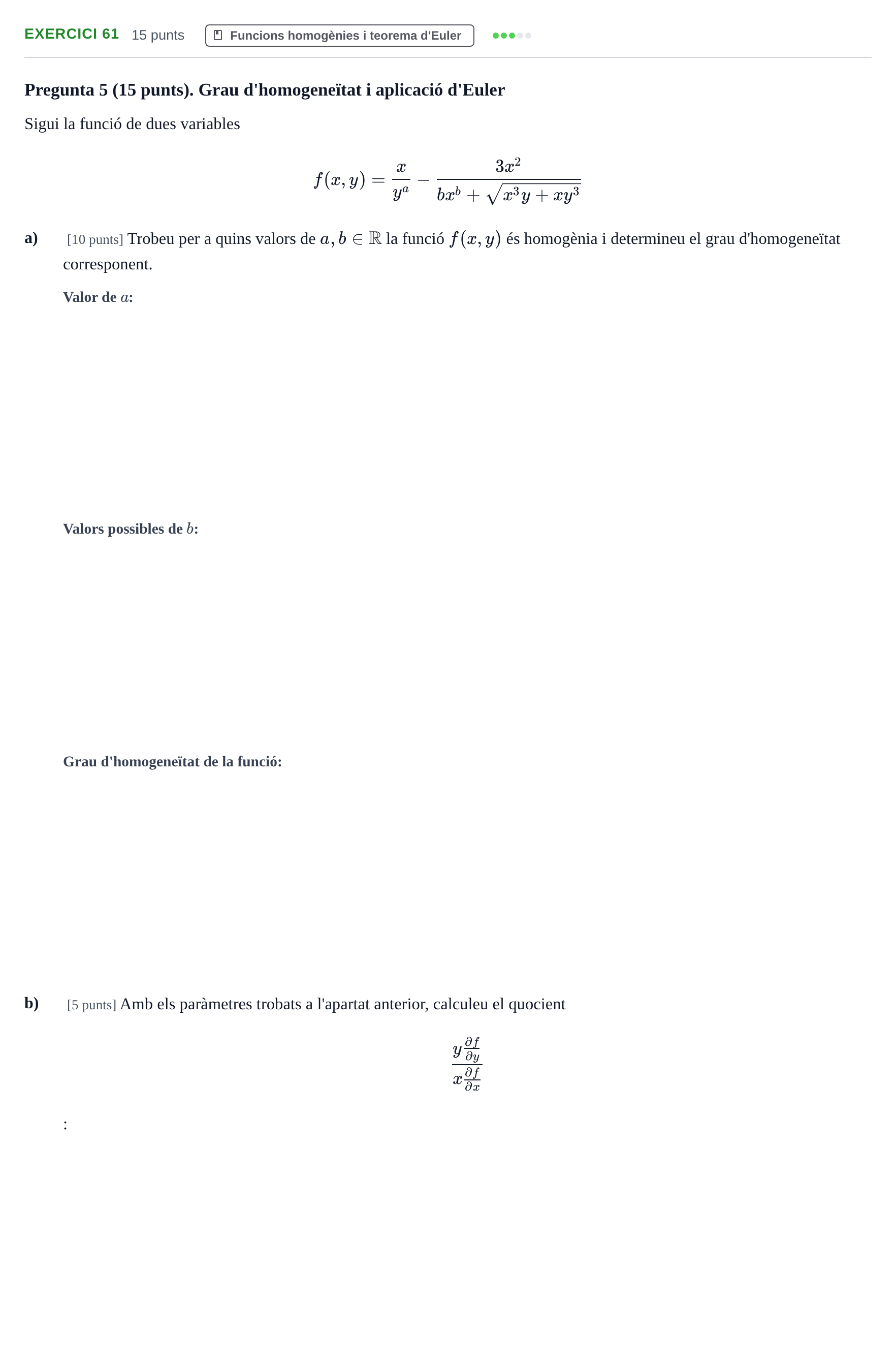 Enunciado: Problema 61 · Matemàtiques Ii UPF 2012