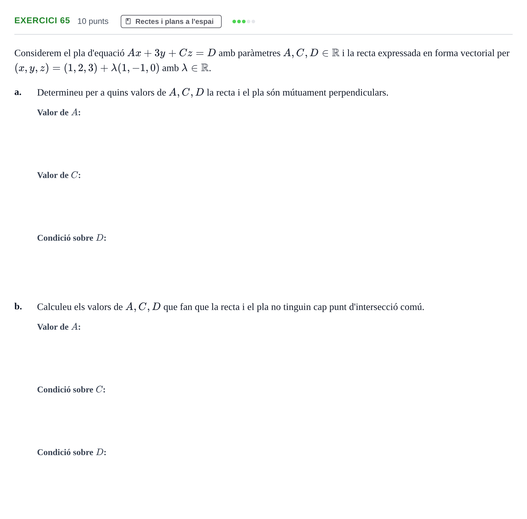 Enunciado: Problema 65 · Matemàtiques Ii UPF 2012