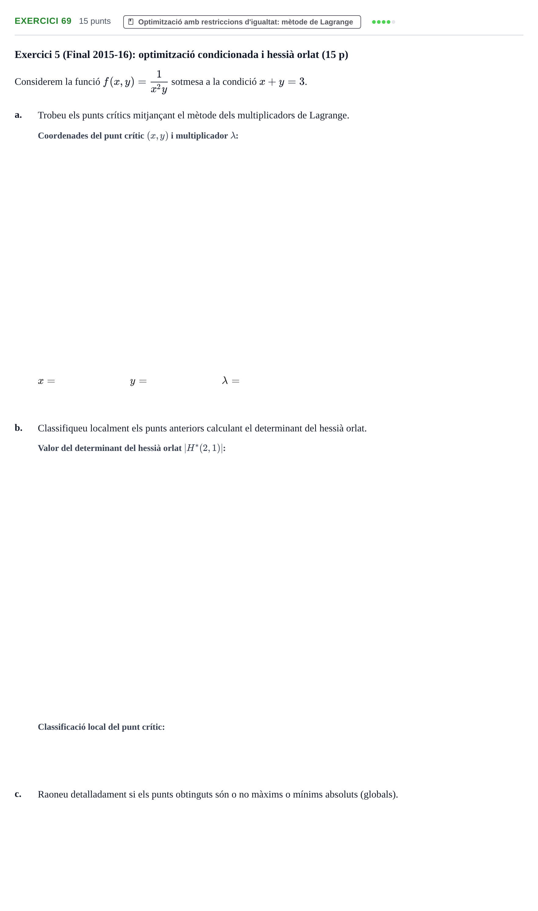 Enunciado: Problema 69 · Matemàtiques Ii UPF 2012