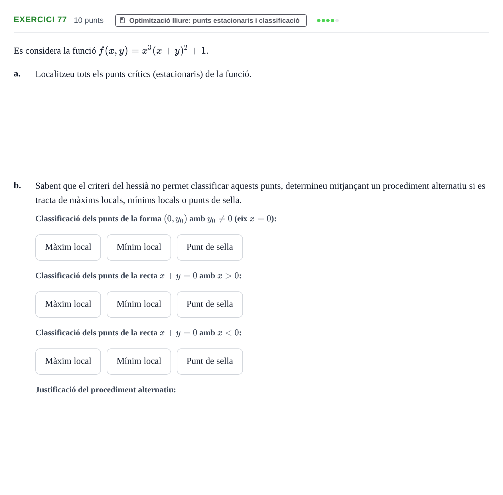 Enunciado: Problema 77 · Matemàtiques Ii UPF 2012