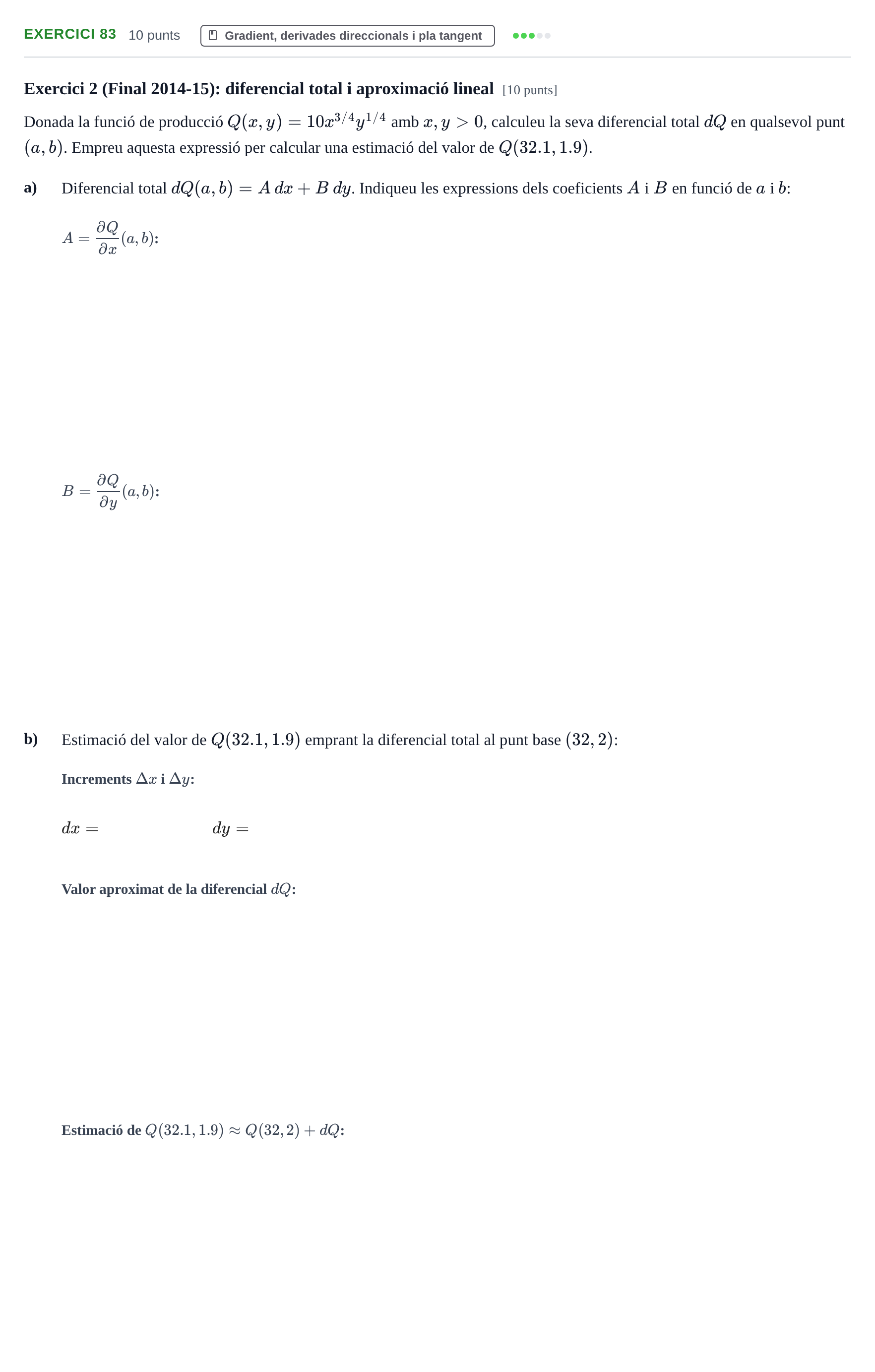 Enunciado: Problema 83 · Matemàtiques Ii UPF 2012