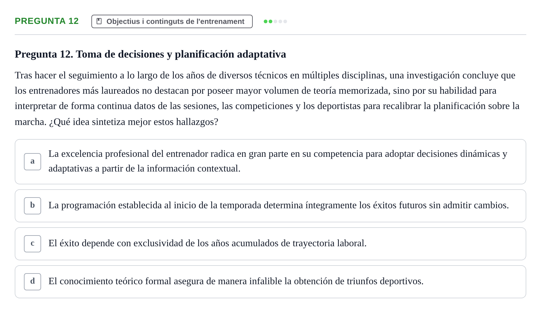 Enunciado: Pregunta 12