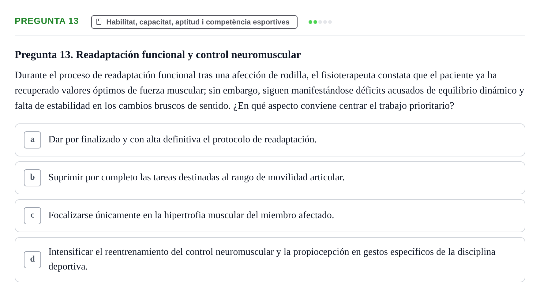 Enunciado: Pregunta 13