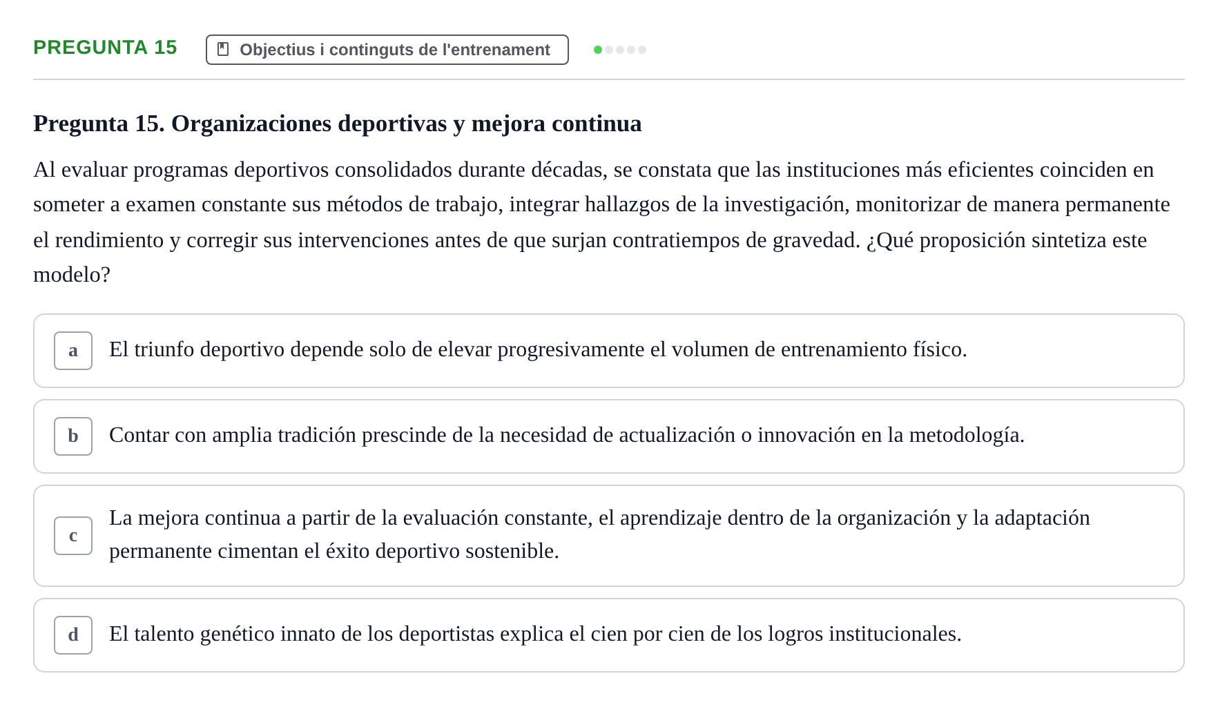 Enunciado: Pregunta 15