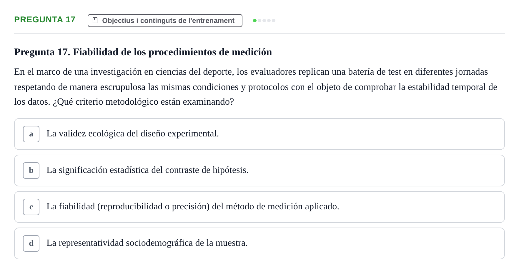 Enunciado: Pregunta 17