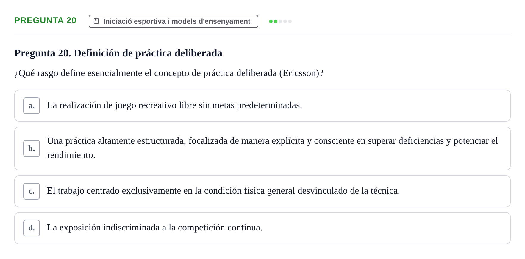 Enunciado: Pregunta 20