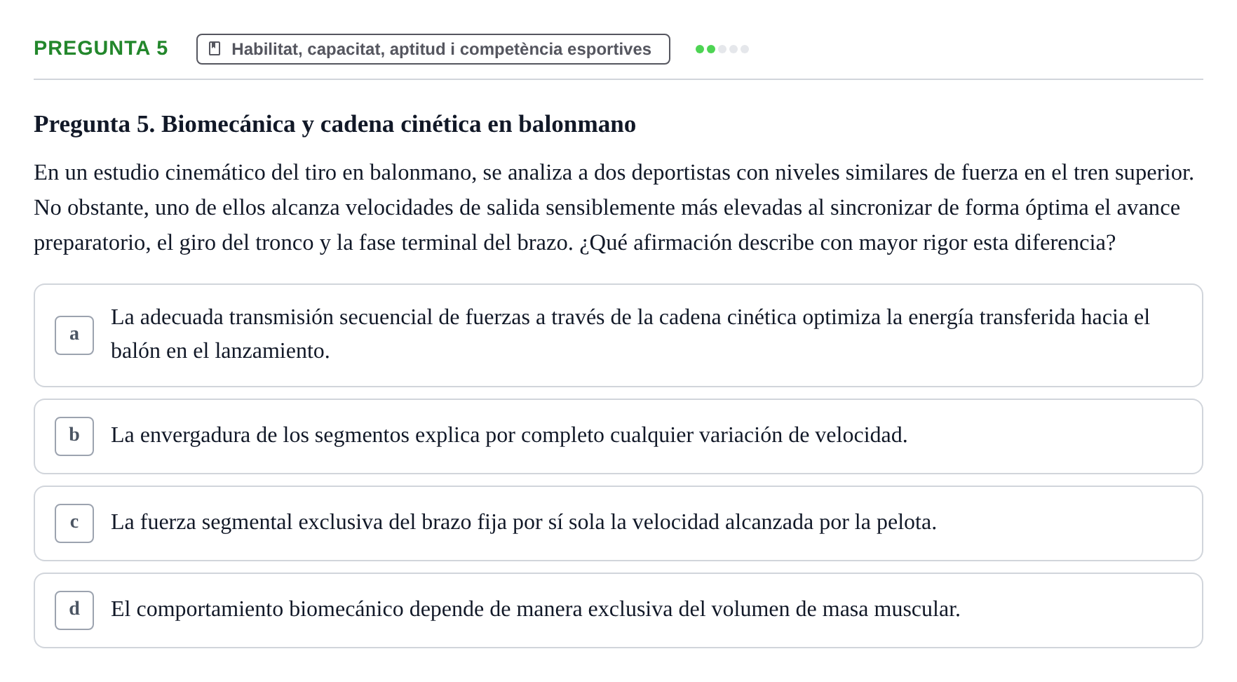 Enunciado: Pregunta 5