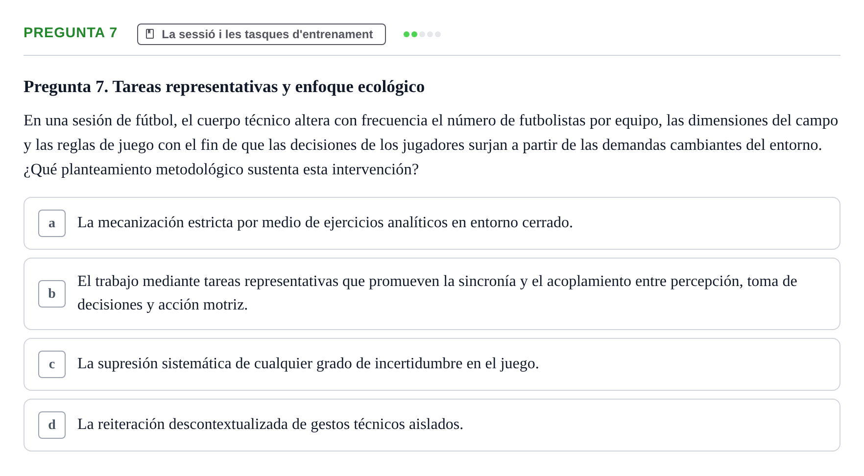 Enunciado: Pregunta 7