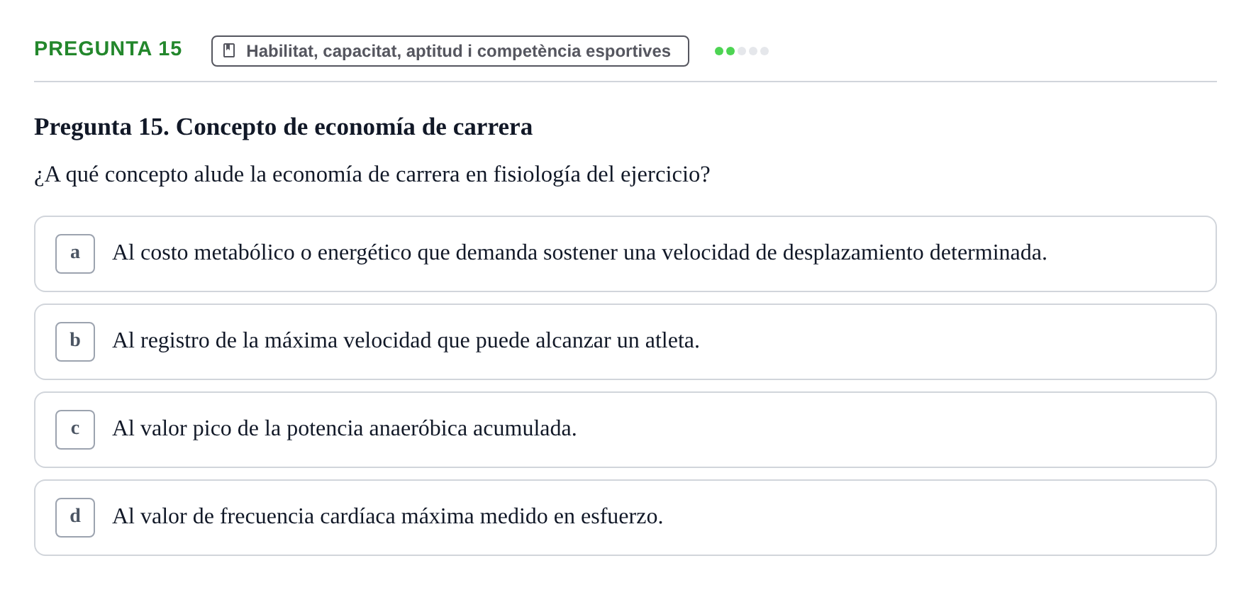 Enunciado: Pregunta 15