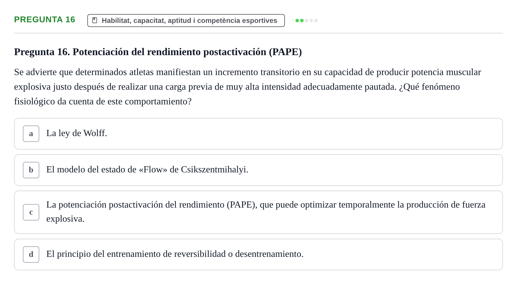 Enunciado: Pregunta 16