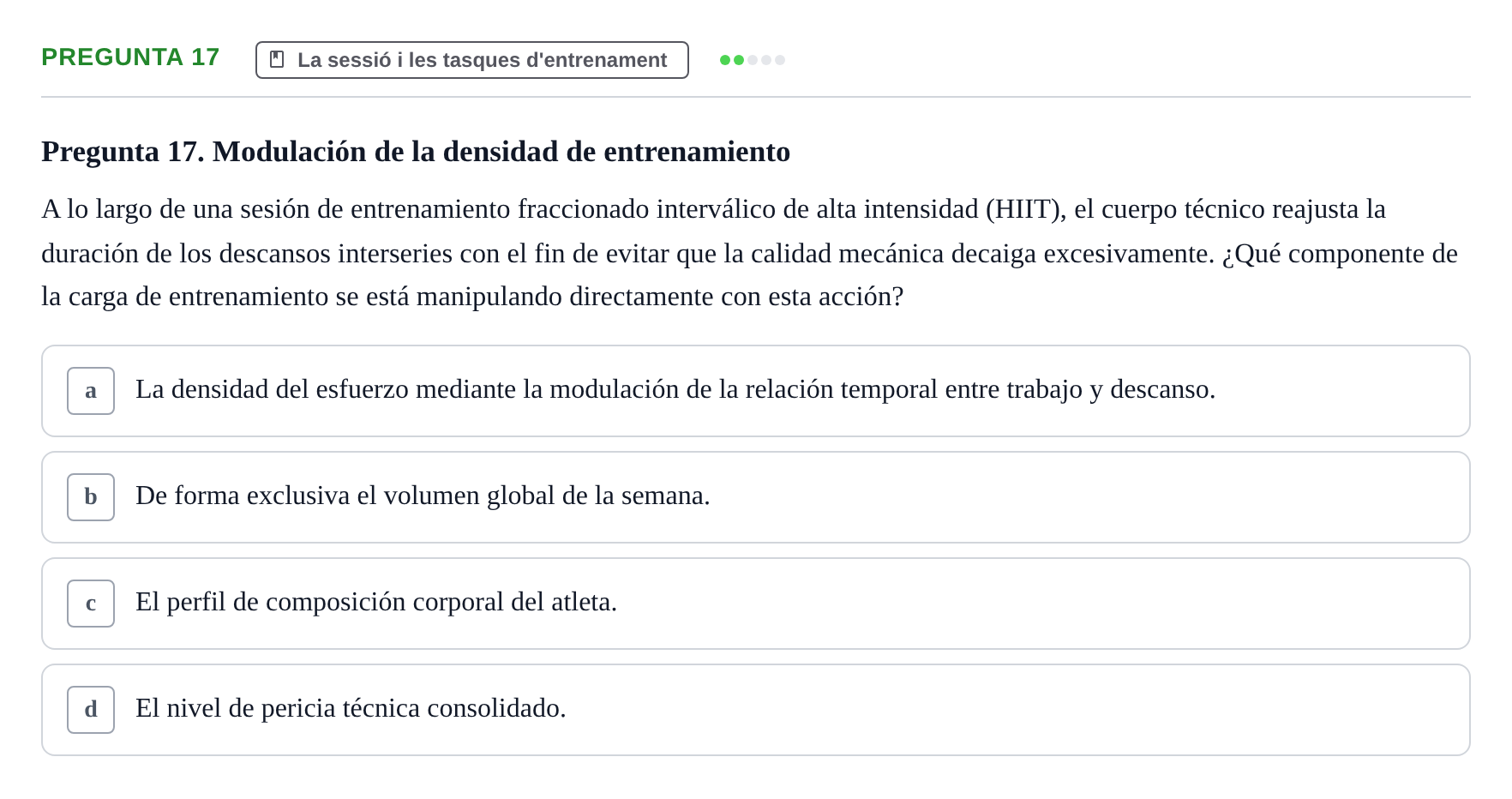 Enunciado: Pregunta 17