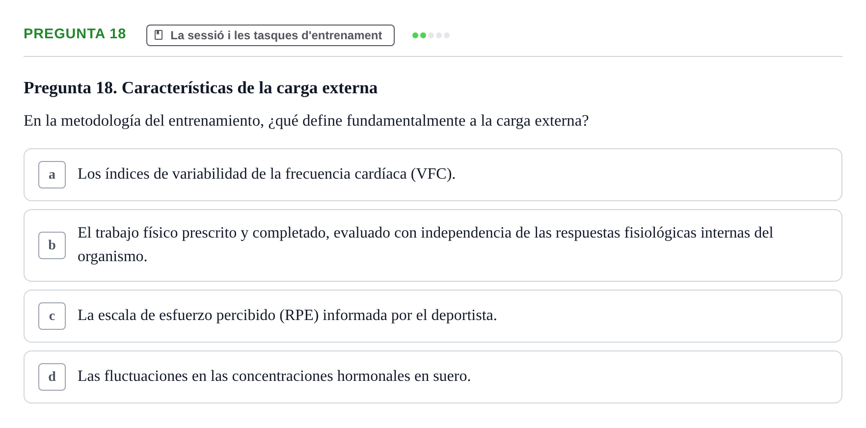 Enunciado: Pregunta 18