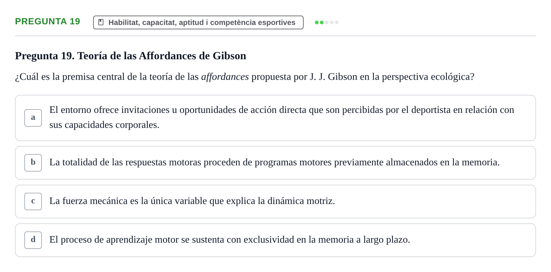 Enunciado: Pregunta 19