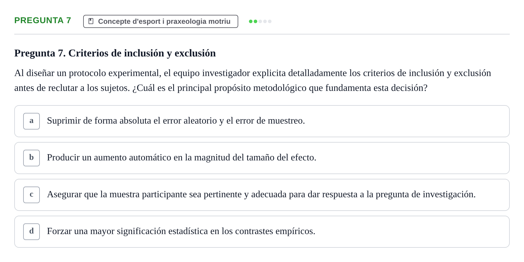 Enunciado: Pregunta 7