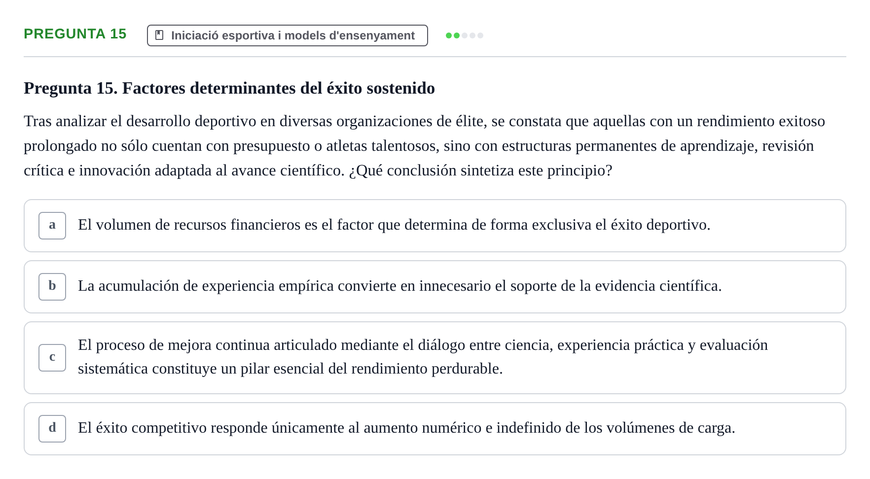 Enunciado: Pregunta 15