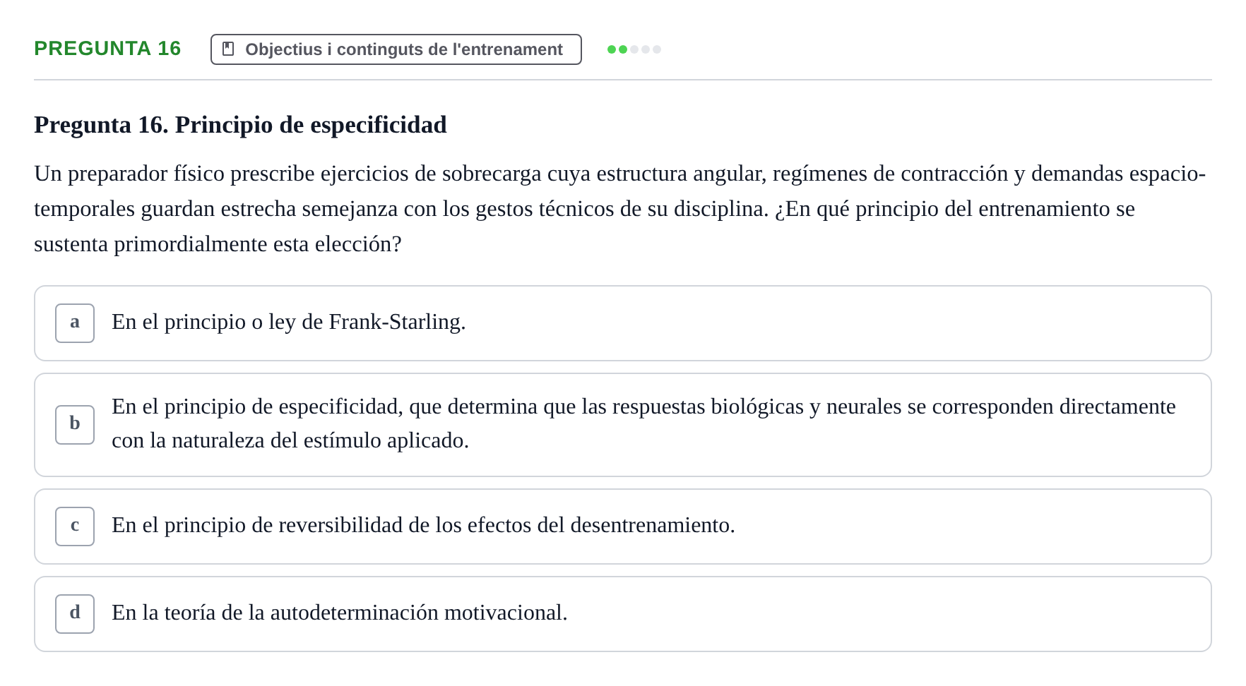 Enunciado: Pregunta 16