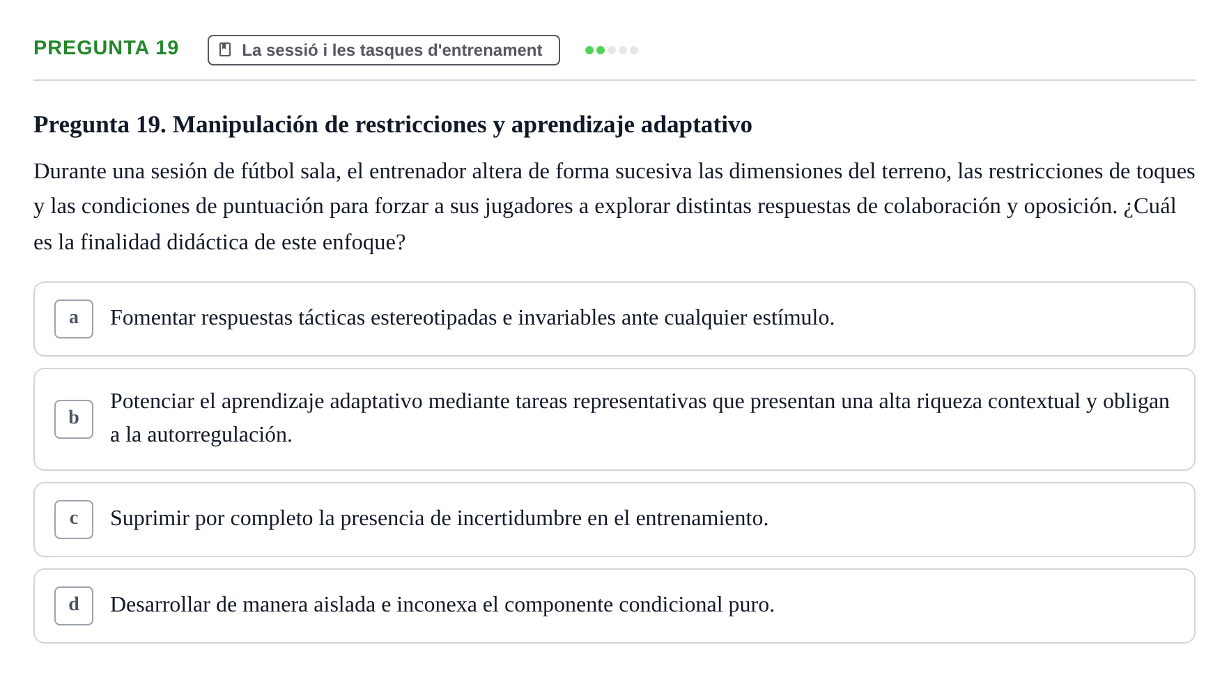 Enunciado: Pregunta 19