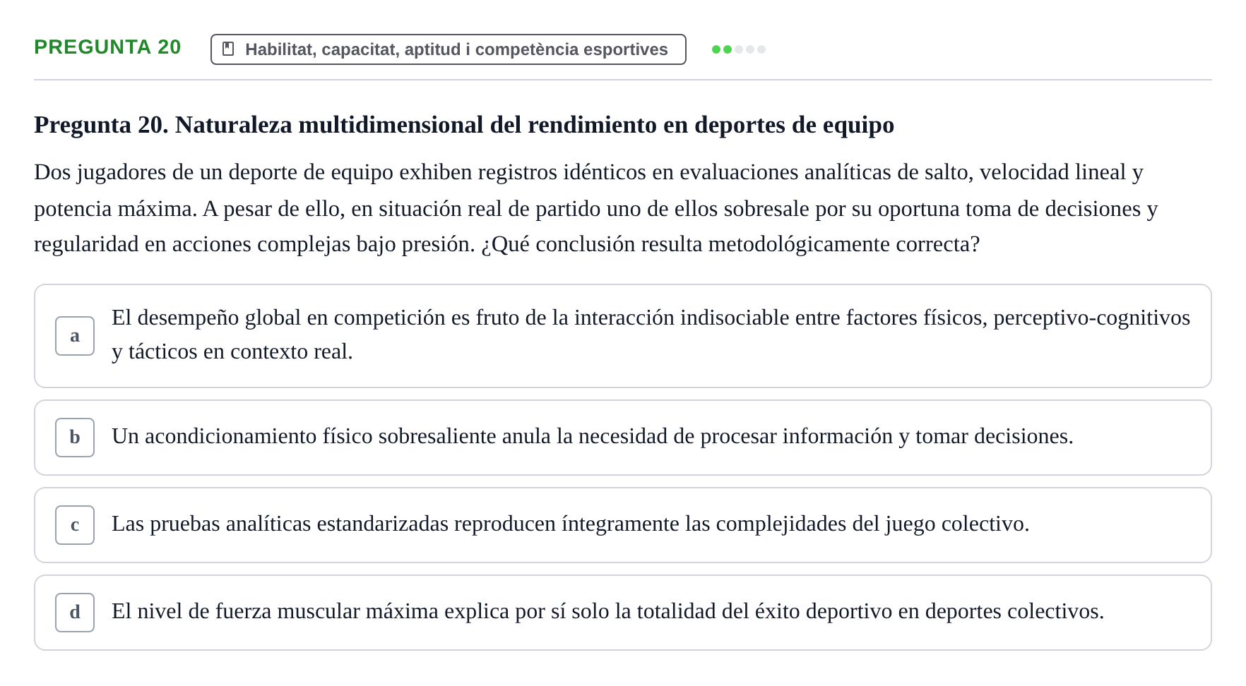 Enunciado: Pregunta 20