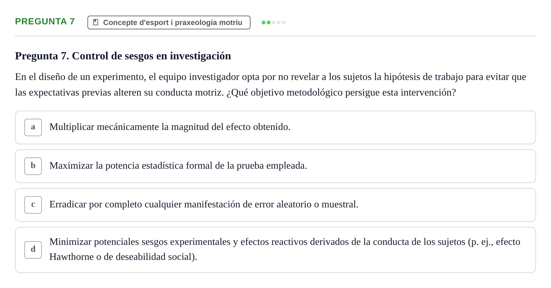 Enunciado: Pregunta 7