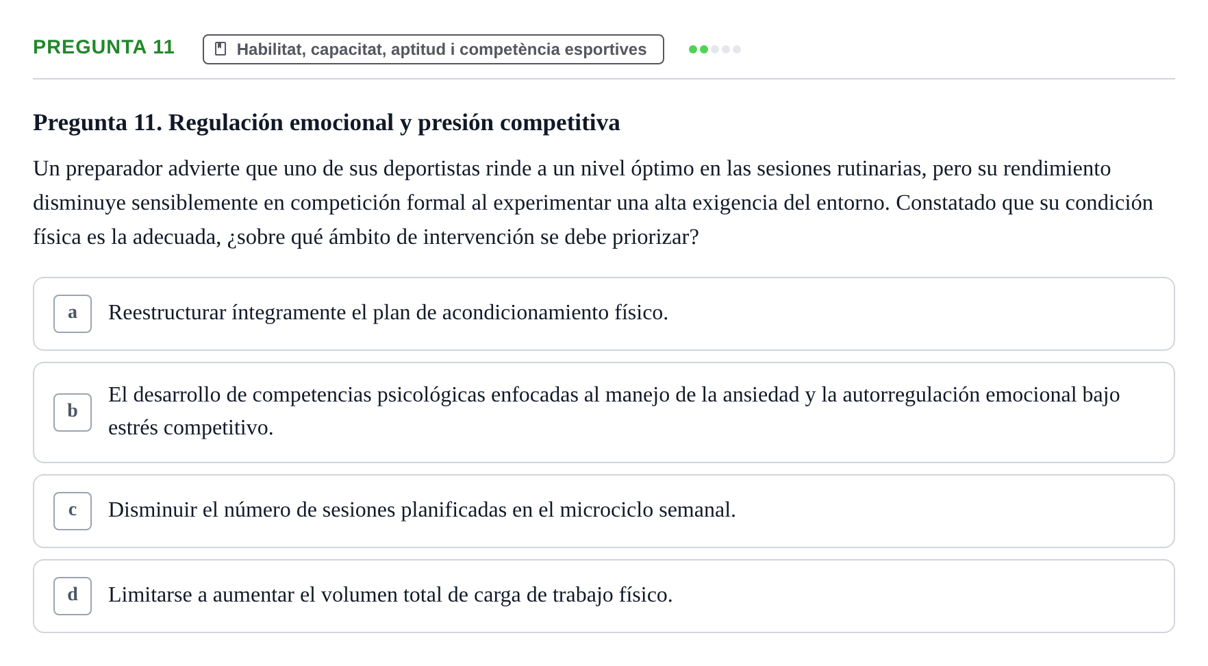 Enunciado: Pregunta 11