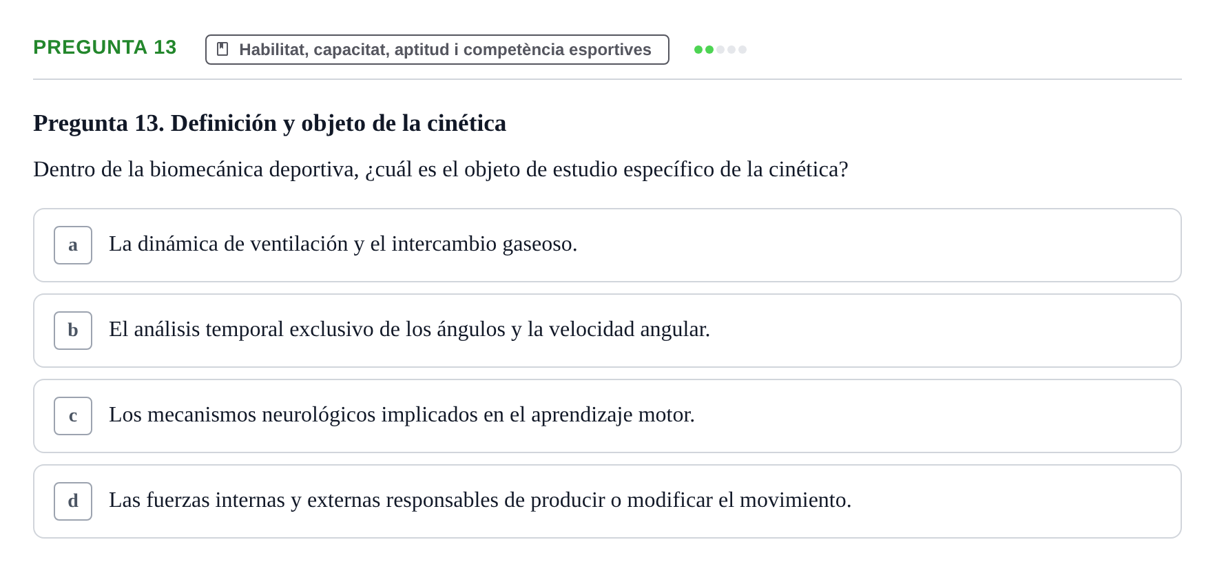 Enunciado: Pregunta 13