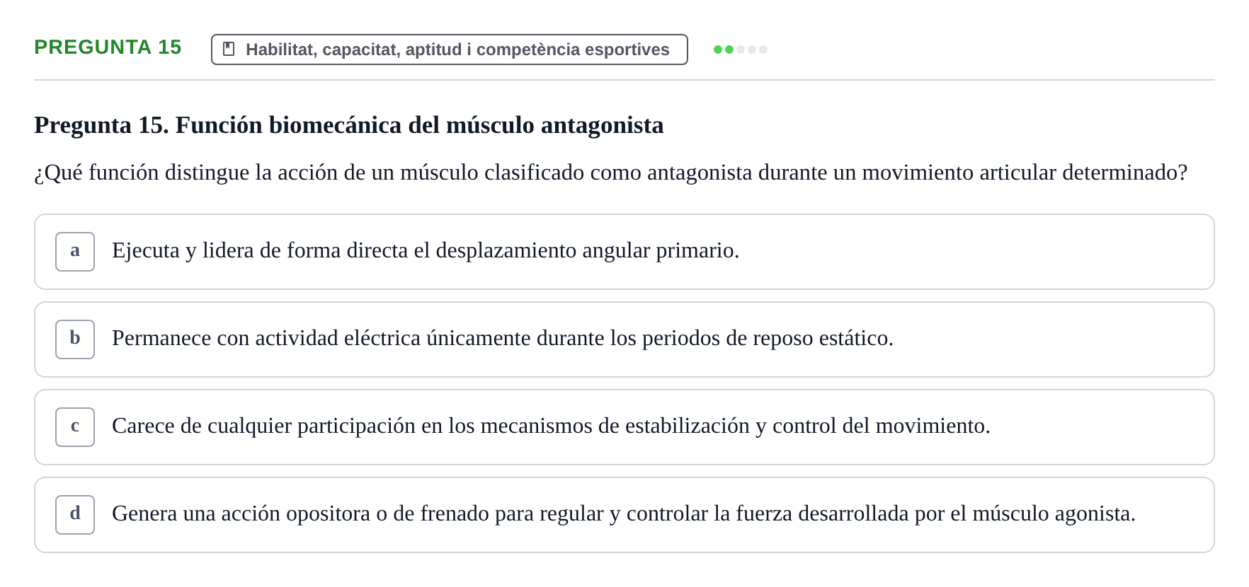 Enunciado: Pregunta 15