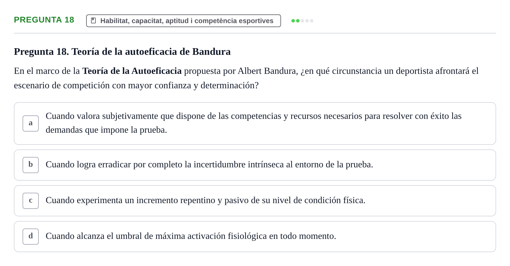 Enunciado: Pregunta 18