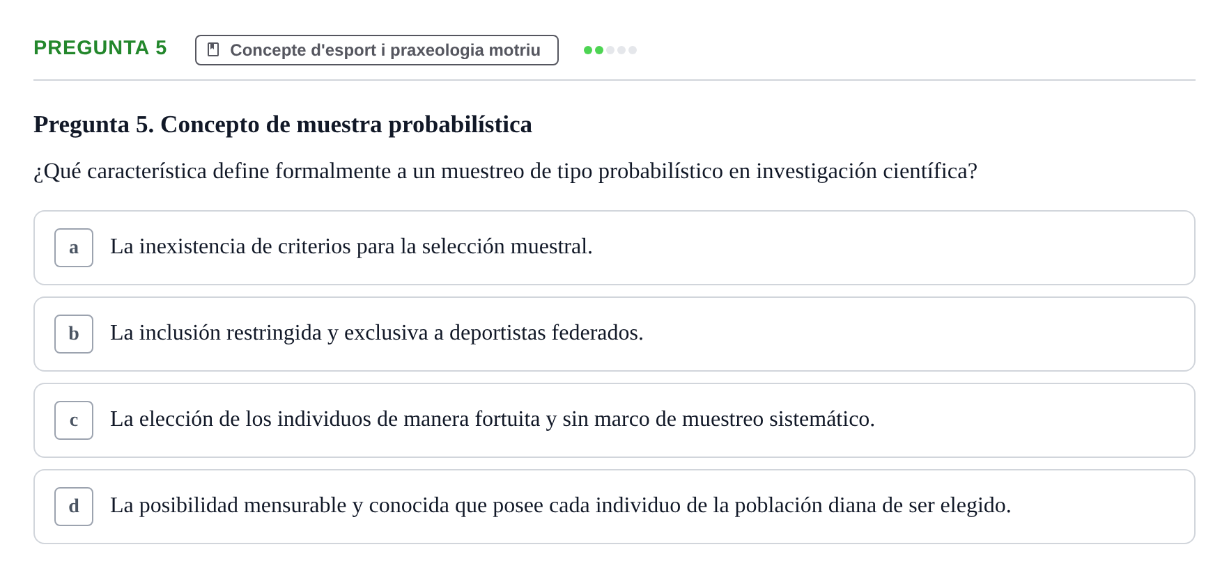 Enunciado: Pregunta 5