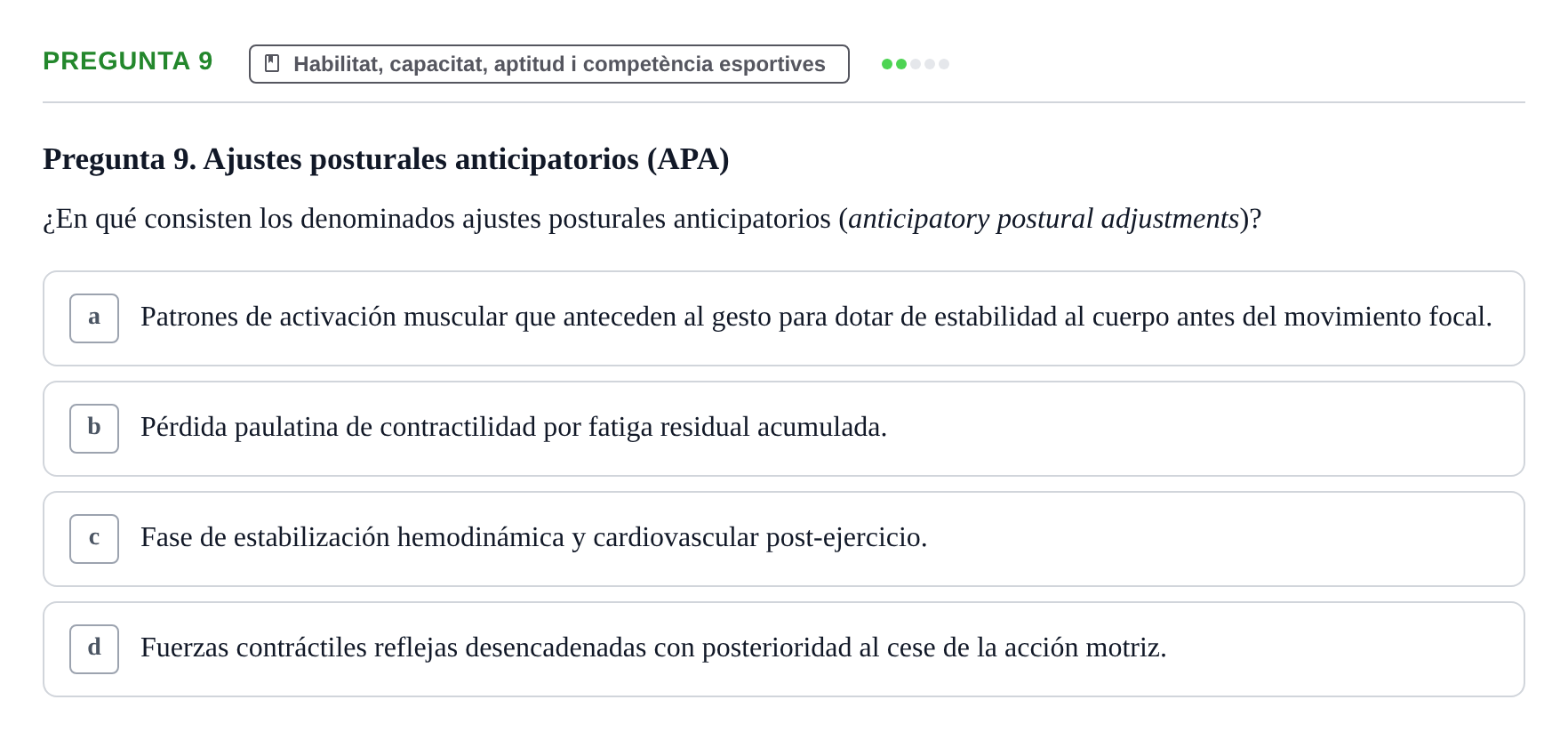 Enunciado: Pregunta 9