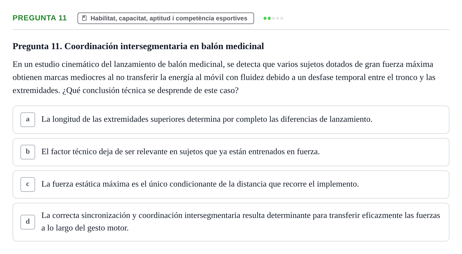 Enunciado: Pregunta 11