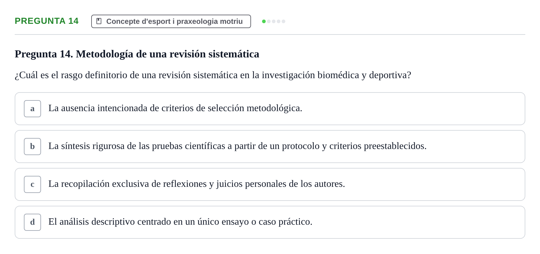 Enunciado: Pregunta 14