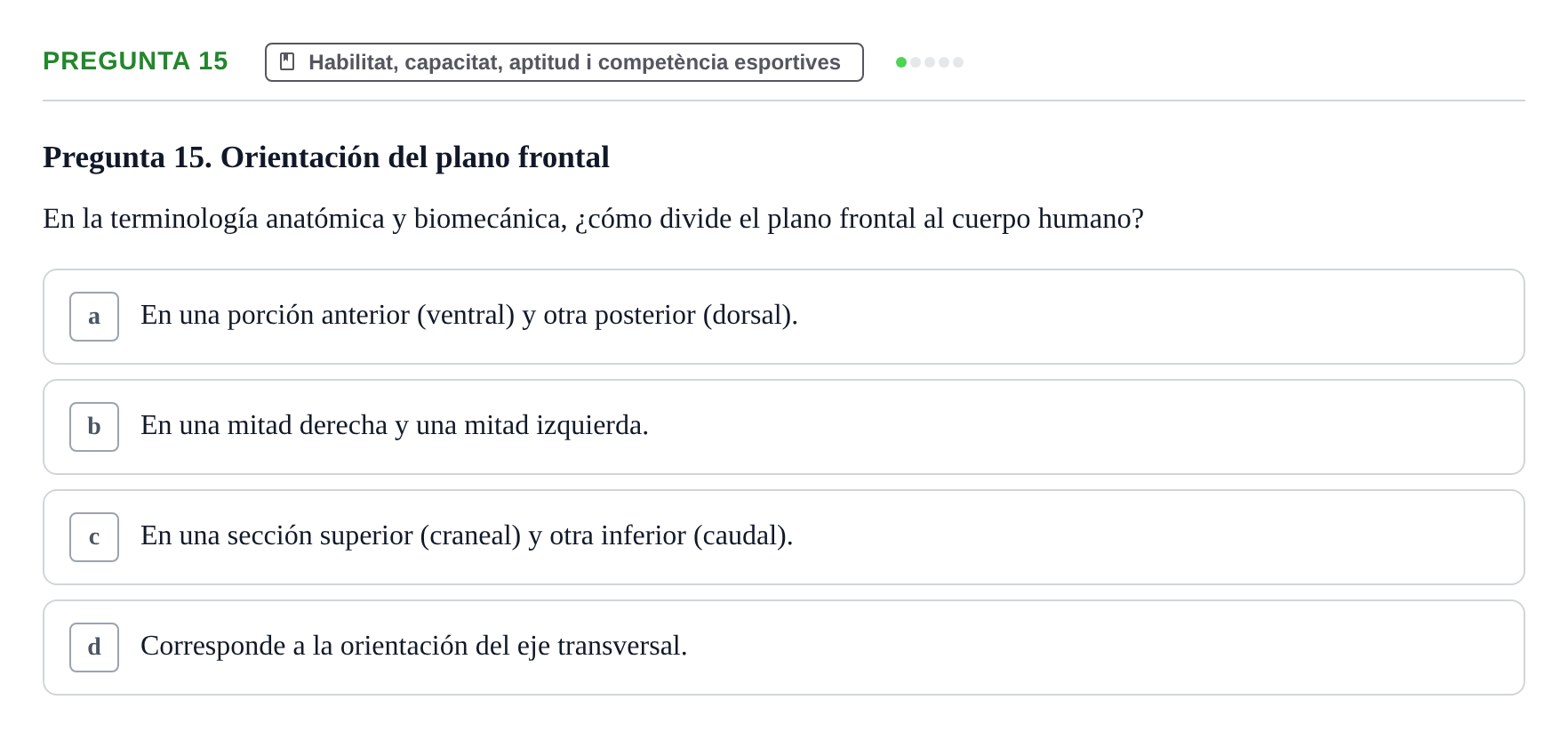 Enunciado: Pregunta 15