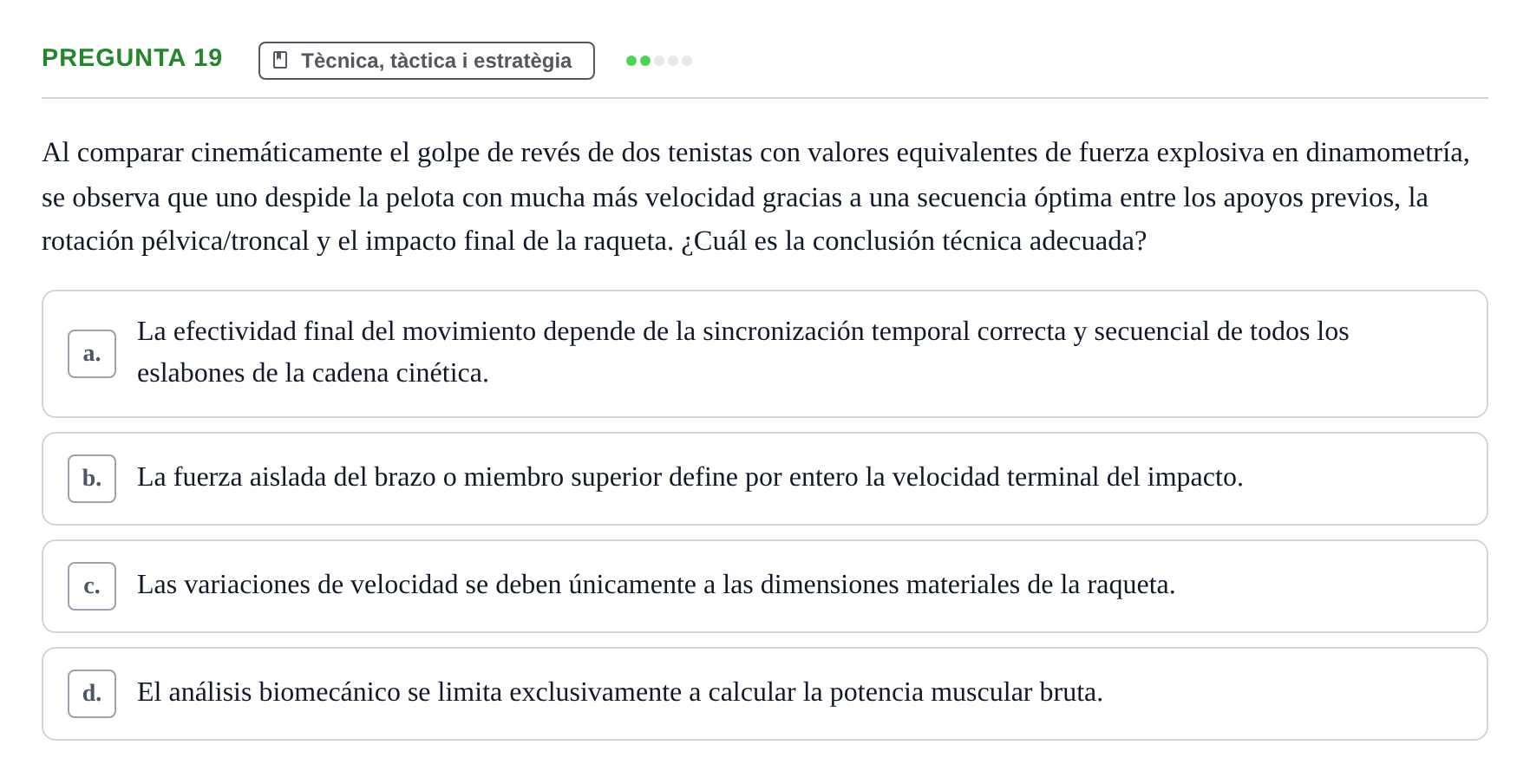 Enunciado: Pregunta 19