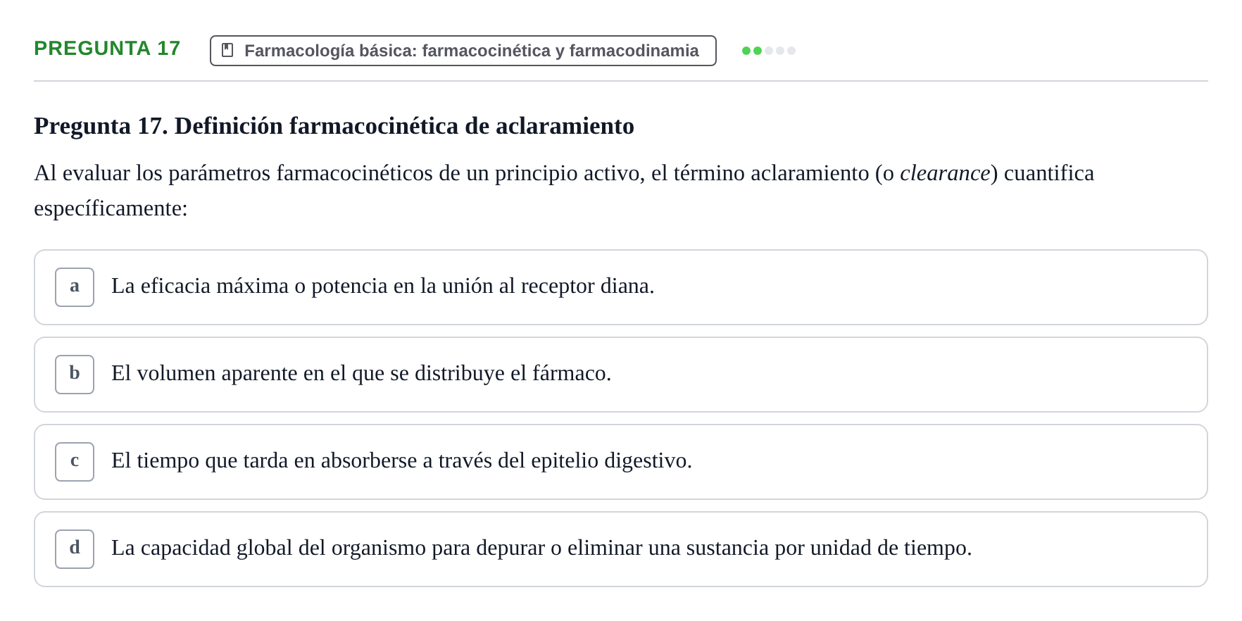 Enunciado: Pregunta 17