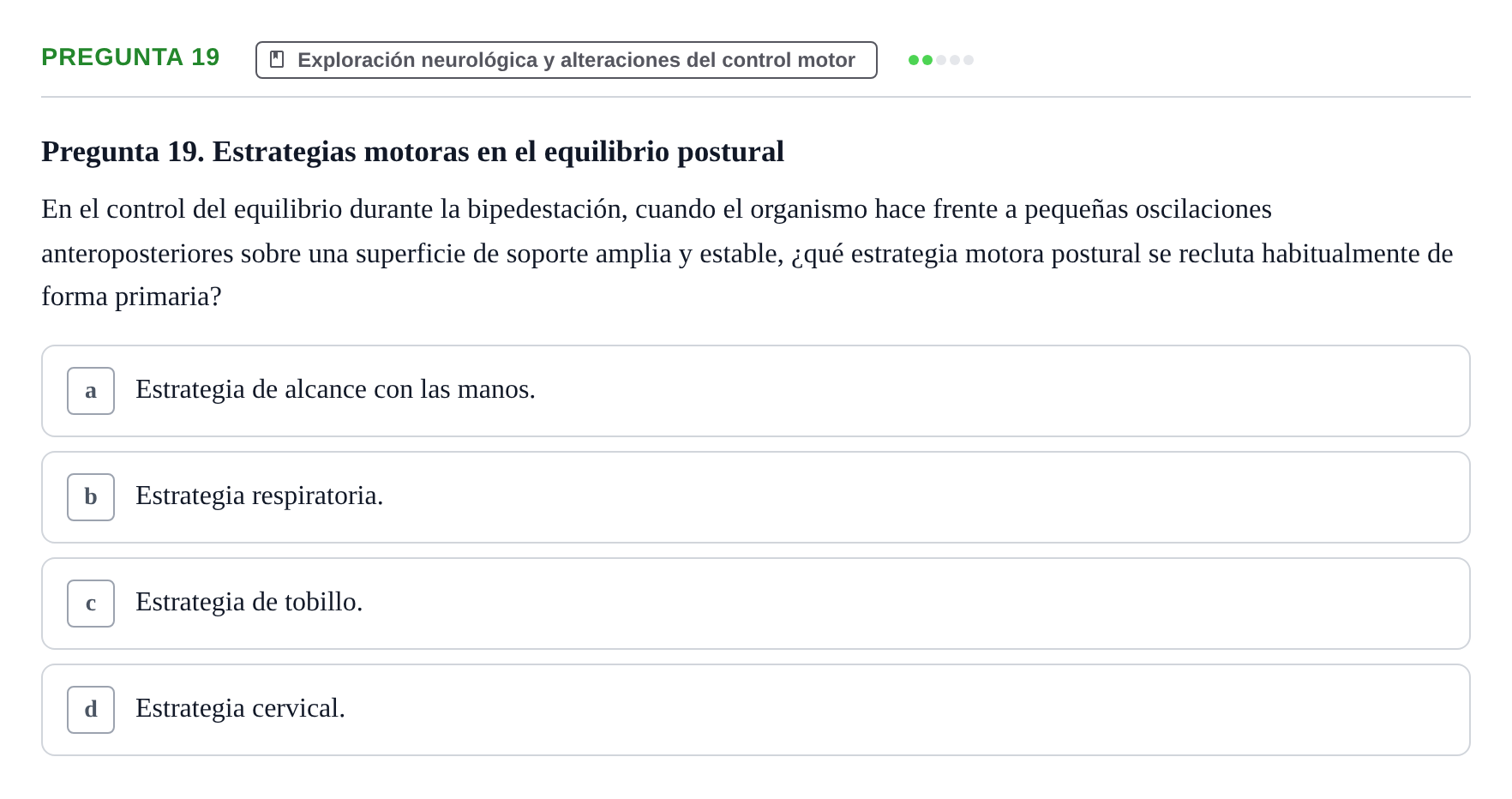 Enunciado: Pregunta 19