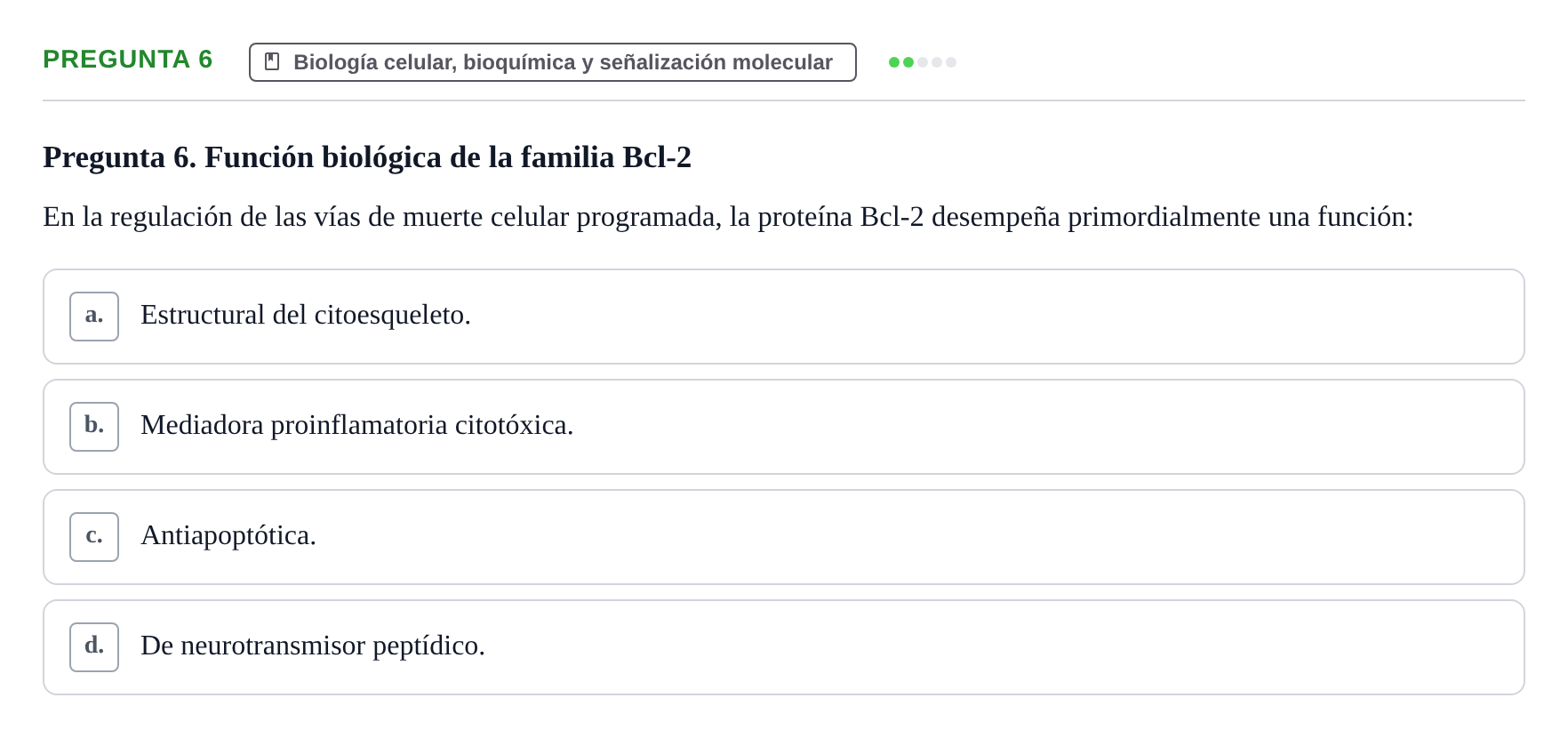 Enunciado: Pregunta 6