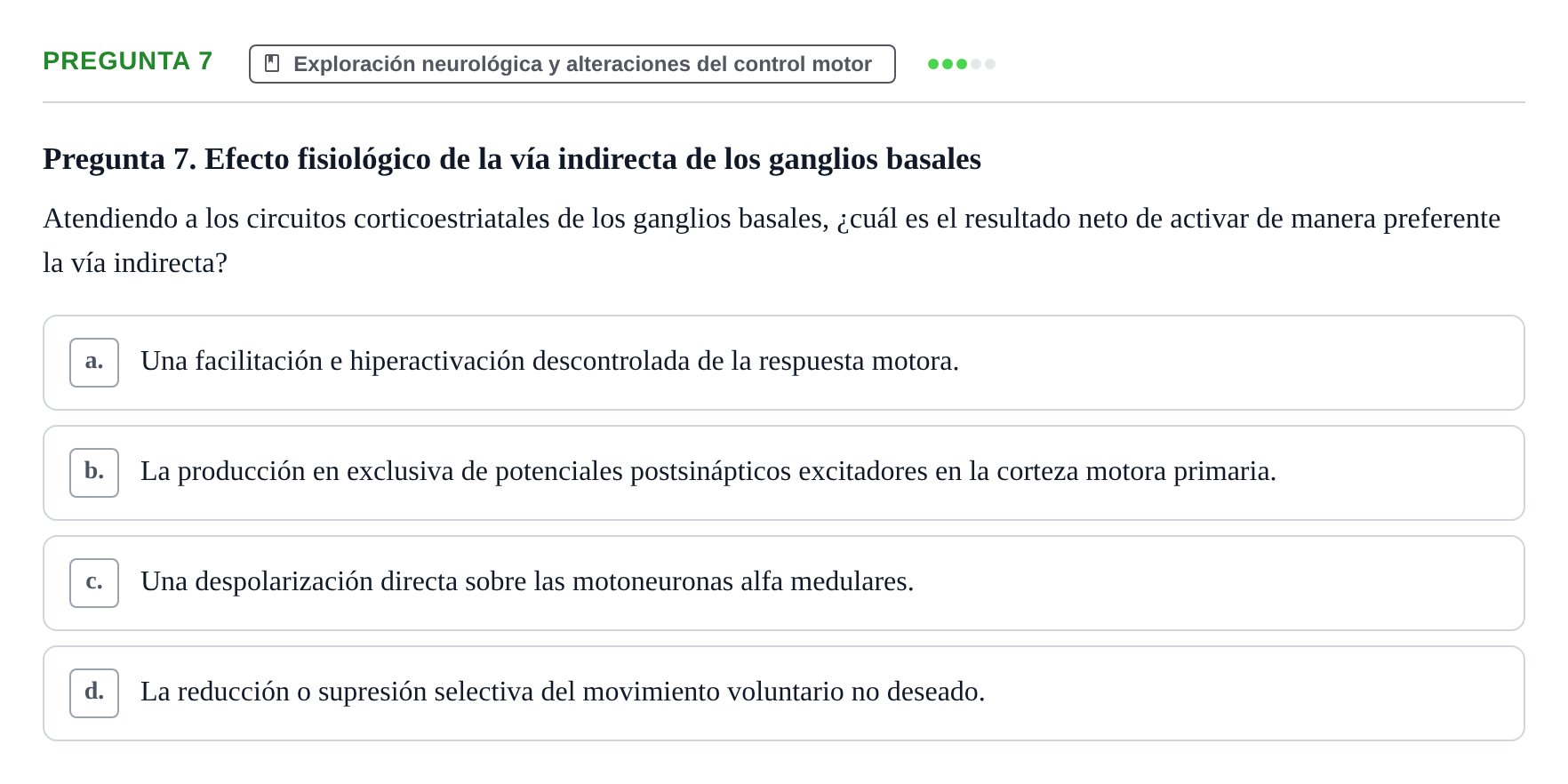 Enunciado: Pregunta 7