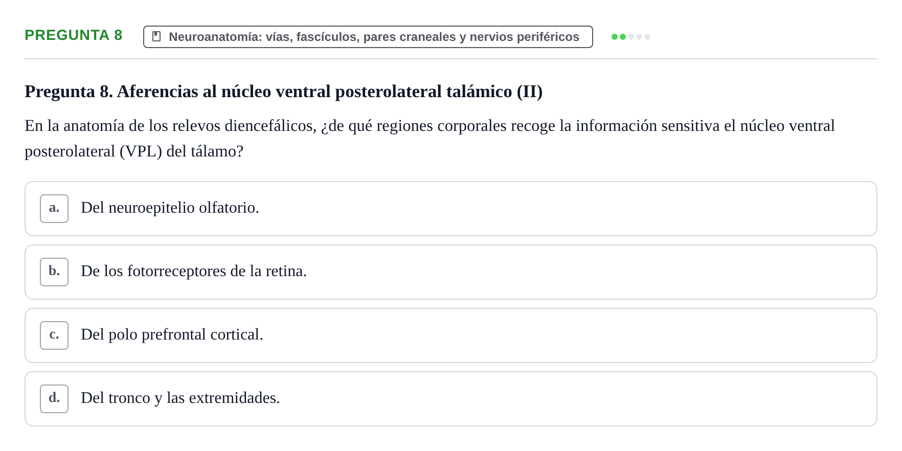 Enunciado: Pregunta 8