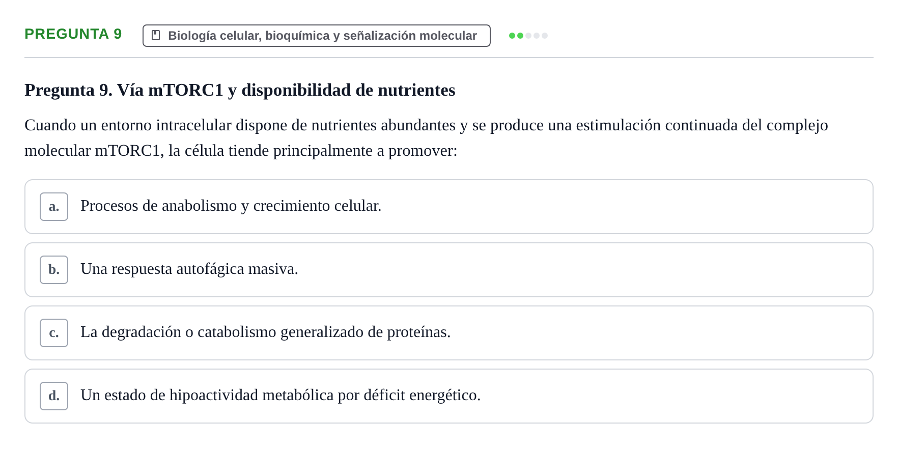 Enunciado: Pregunta 9