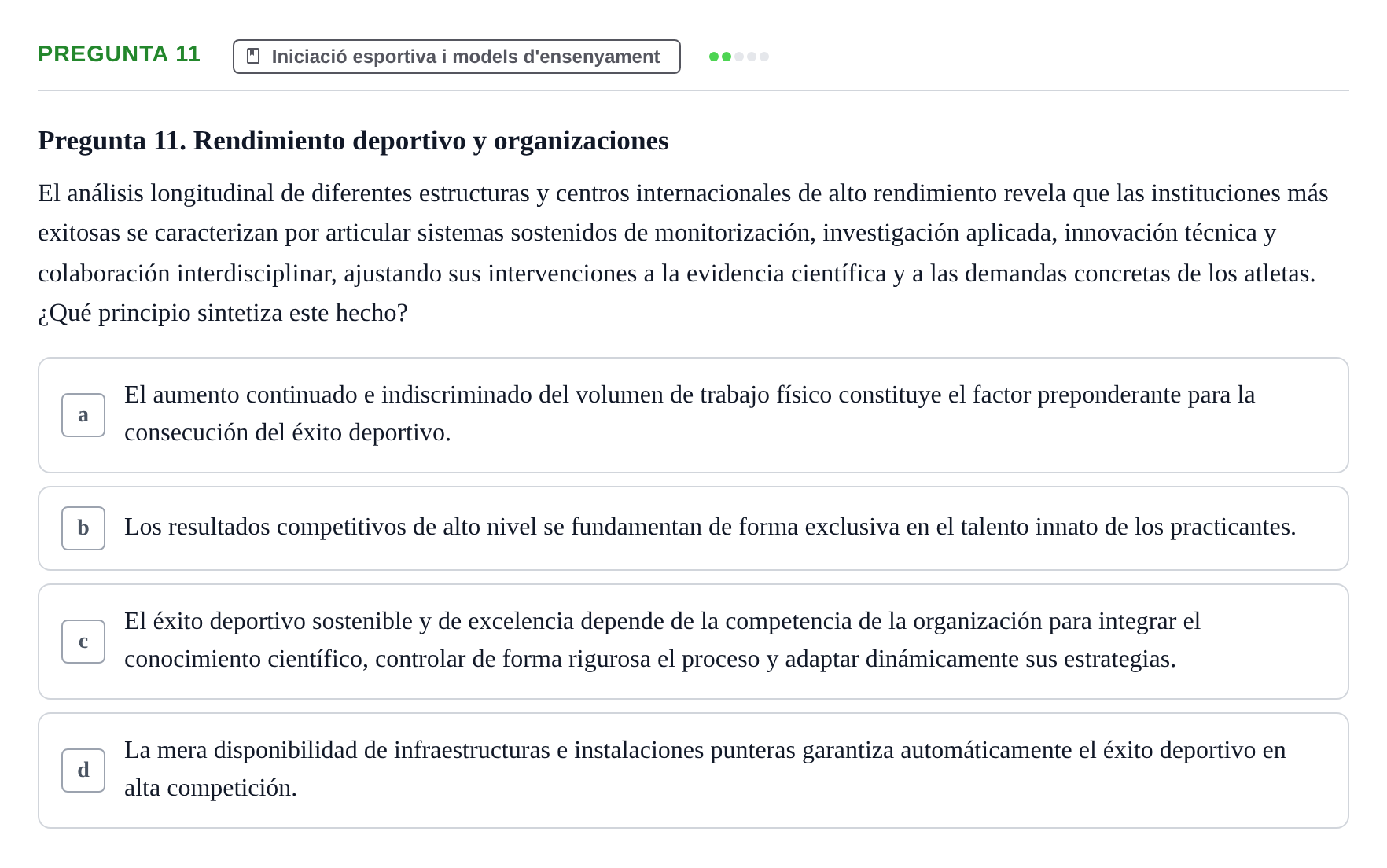 Enunciado: Pregunta 11