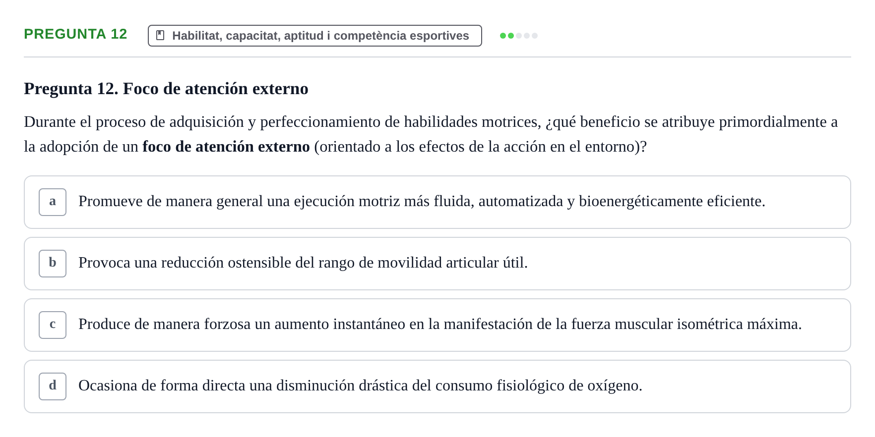 Enunciado: Pregunta 12