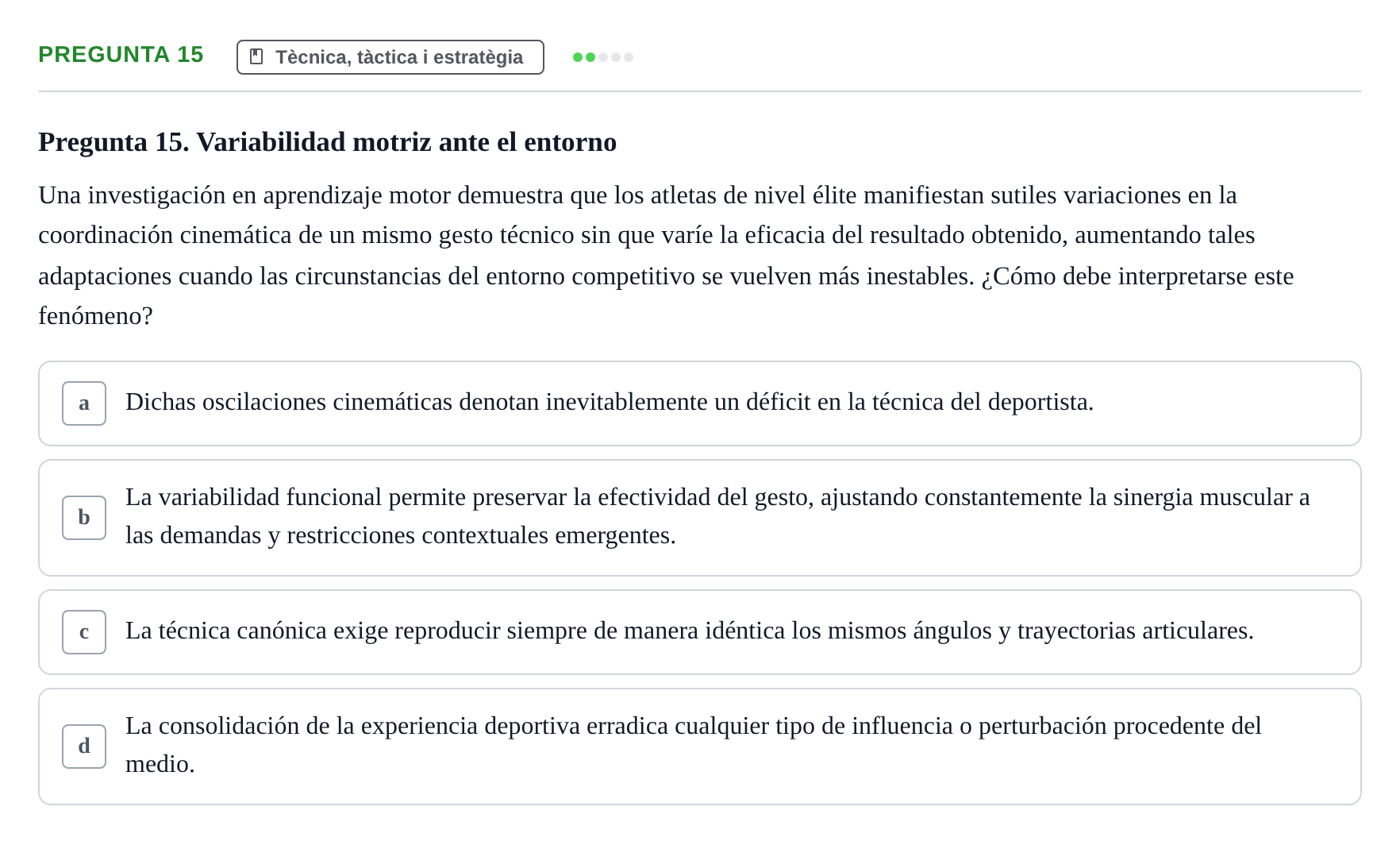 Enunciado: Pregunta 15