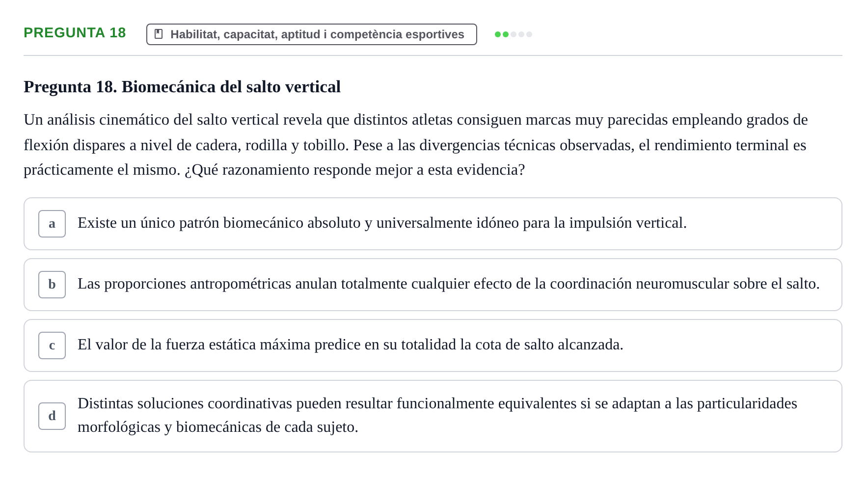 Enunciado: Pregunta 18