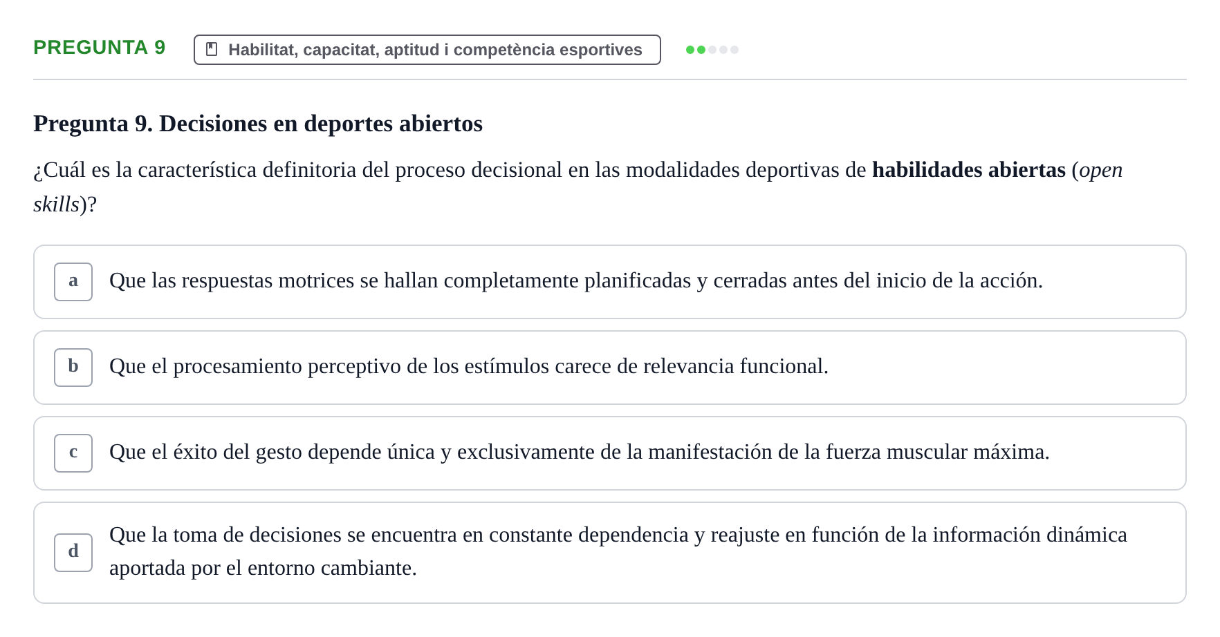 Enunciado: Pregunta 9