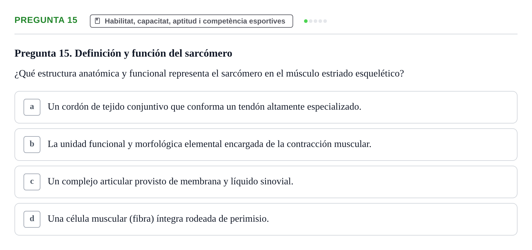 Enunciado: Pregunta 15