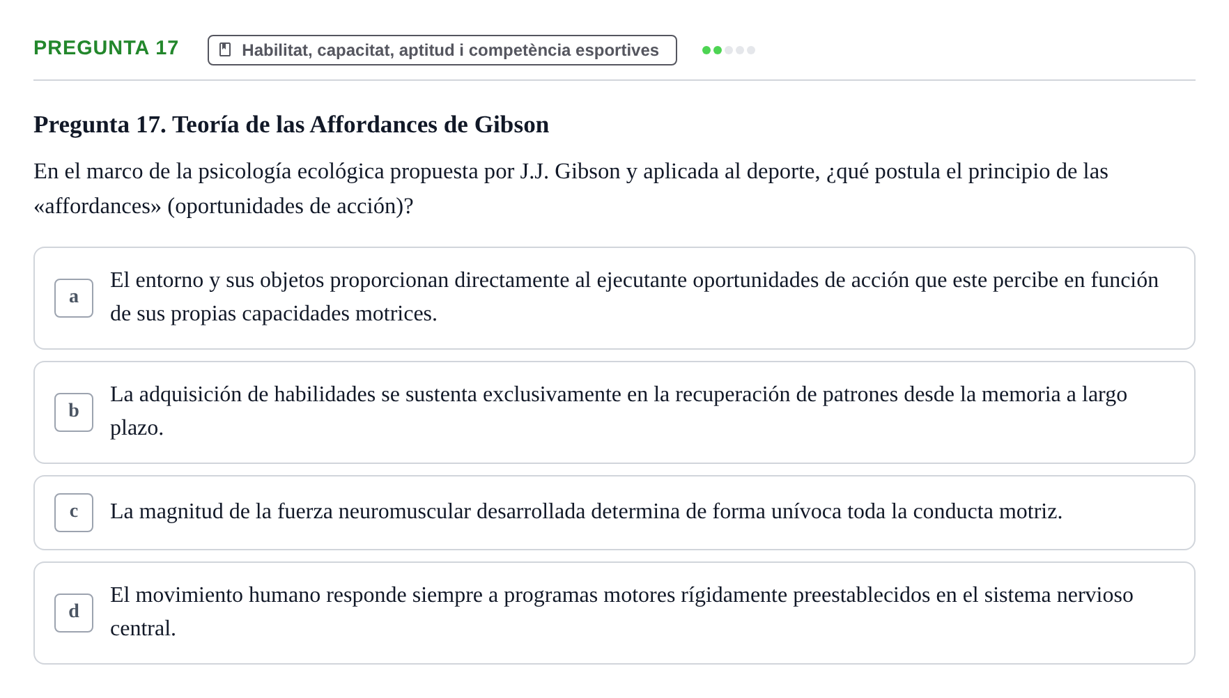 Enunciado: Pregunta 17