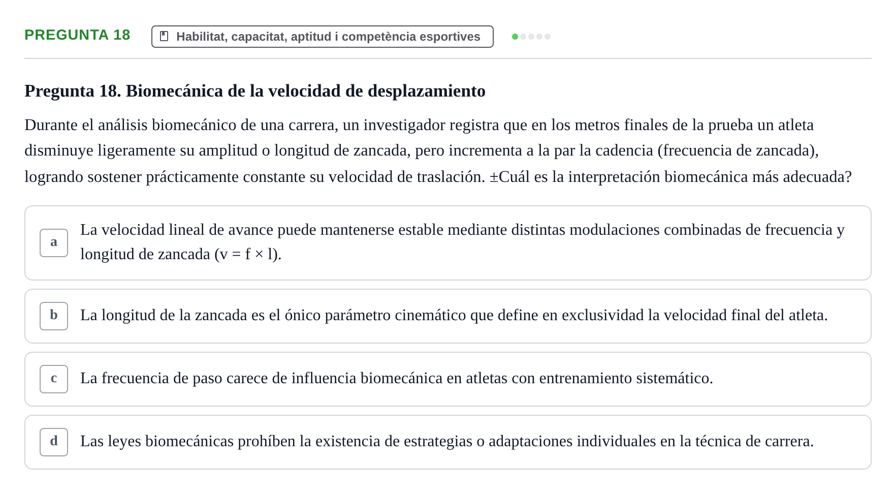Enunciado: Pregunta 18