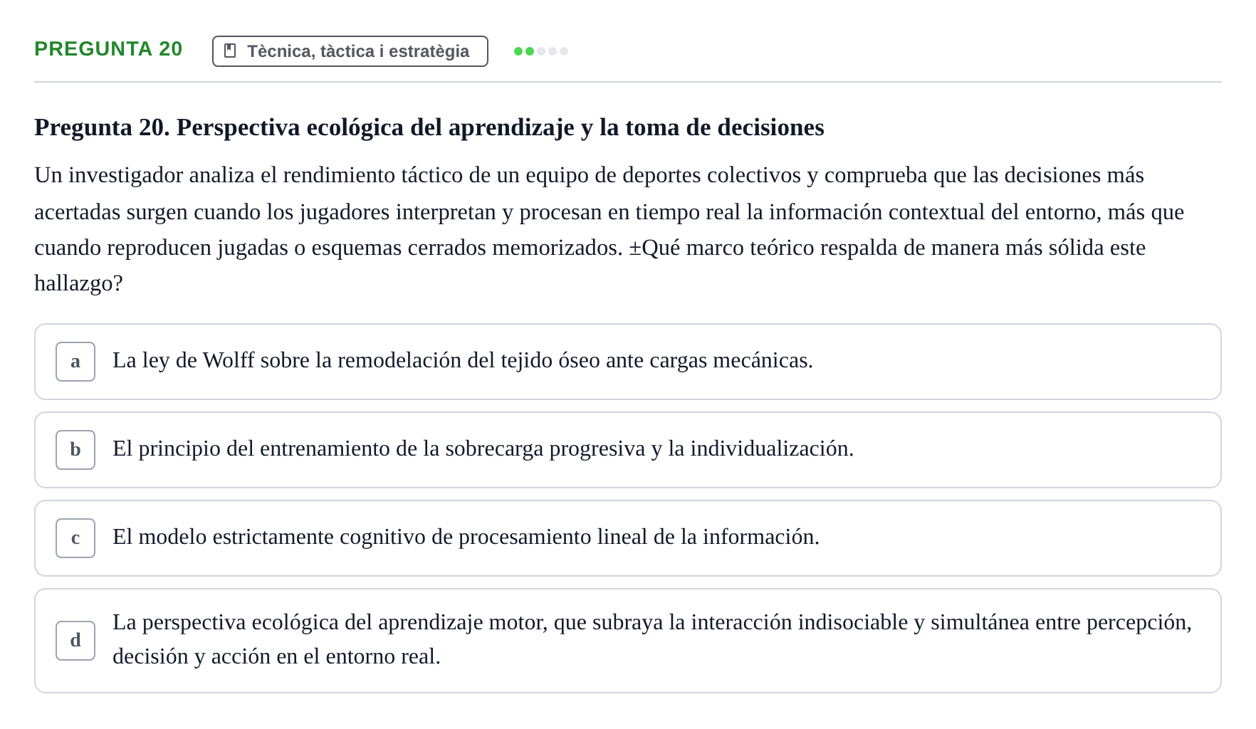 Enunciado: Pregunta 20